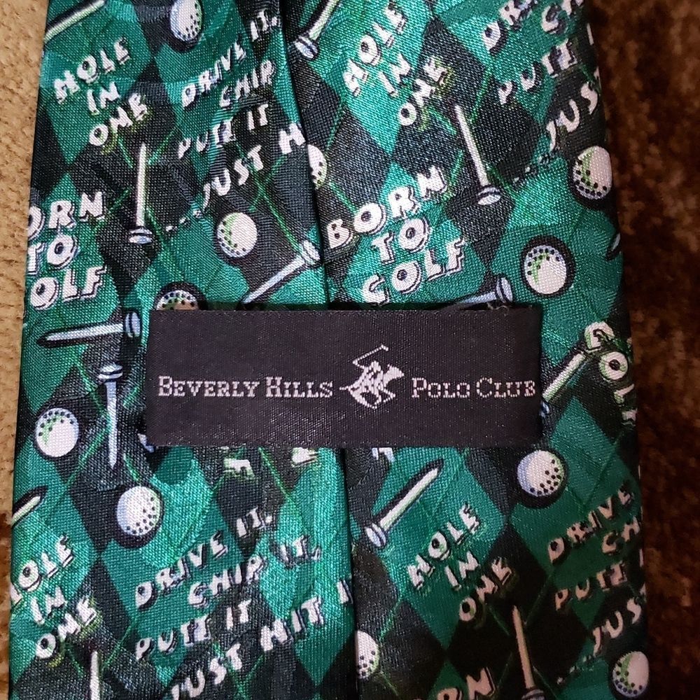 Beverly Hills Polo Club-Born to Golf Tie - Picture 2 of 4